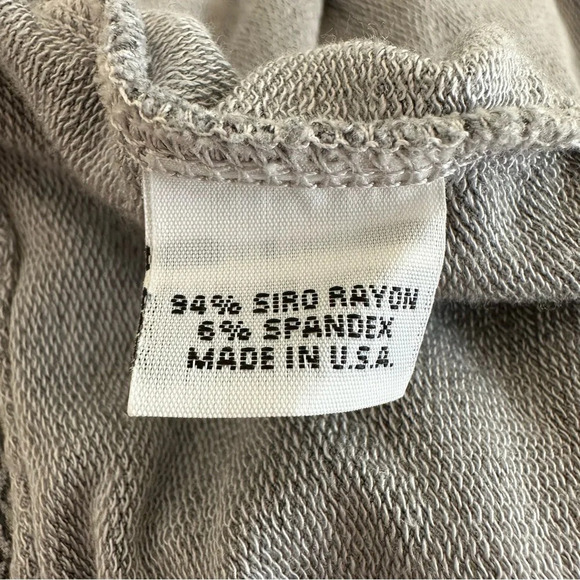 Bryn Walker XL Gray Knit Chevron Print Tunic Top Siro Rayon Stretchy Lagenlook - Picture 6 of 6